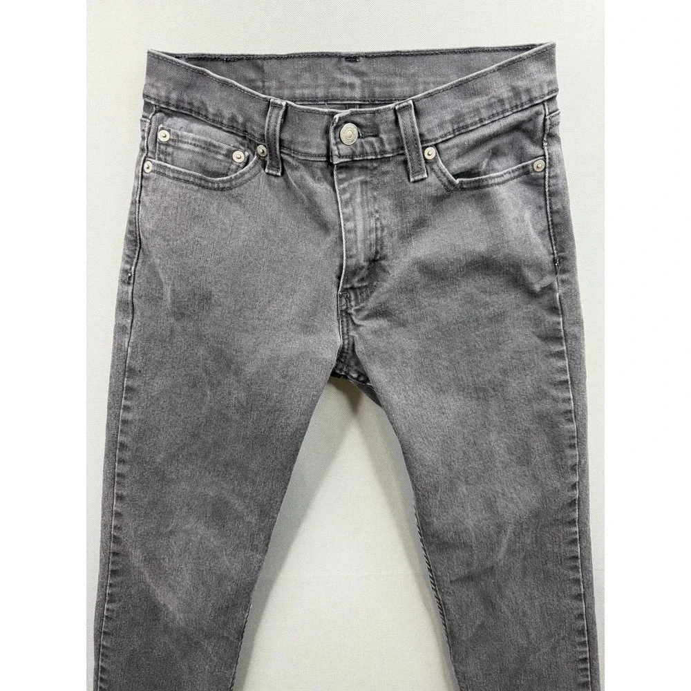 Levi's Denim Jeans Youth Gray Slim Fit 5-Pocket‎ Charcoal Wash 27x26